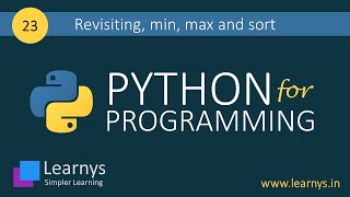 23 min max sort Revisited |Python |InfyTQ |InfyTQ Questions