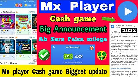 Mx player Cash game big announcement 2022 || Mx player se sara paisa withdraw hoga ab