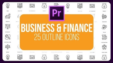 Business And Finance - 25 Line Icons Motion Graphics Templates
