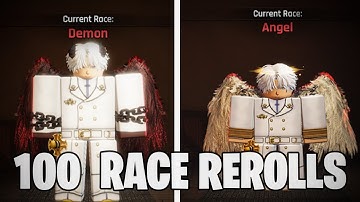 What Can 100 RACE REROLLS Get You in The FORGE (Roblox)