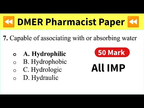 DMER Pharmacist Previous Year Question Paper | DMER pharmacist ...