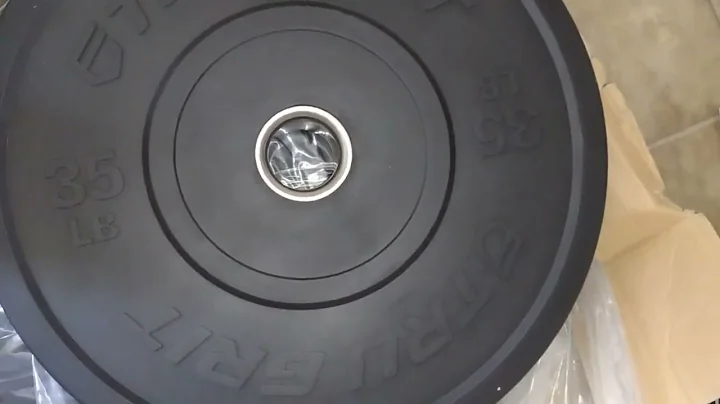 UNBOXING Tru Grit 35LB Olympic Bumper weight plate. Good quality? Barbell Fit.  🇺🇸 made fitness