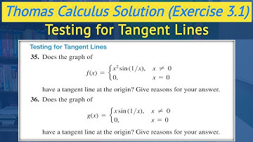 Tangent line of a curve | Thomas calculus solution exercise 3.1 Q35 and Q36 || Lec 9