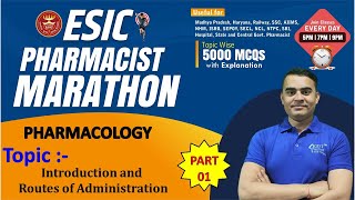 ESIC PHARMACIST MARATHON CLASS -1 | Pharmacology (1-30) ESIC Pharmacist MCQs #esic_pharmacist 🎯✍️📌🙌👍