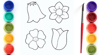 Bolalar uchun bahor gullarini qanday chizish mumkin | How to draw spring flowers #4