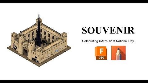 UAE SOUVENIR DESIGN - 51st NATIONAL DAY CELEBRATION - AUTODESK FUSION 360