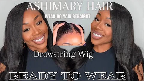 The BEST realistic READY to wear GLUELESS 13*4 Yaki Straight WIG | #ashimaryhair #wiginstall