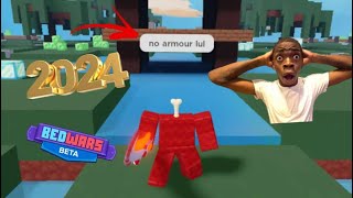 The *NO ARMOR* CHALLENGE in 2024 is EASY!! ( Roblox Bedwars )