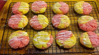 Strawberry Lemon Cakemix Cookies 🍓🍋@vibezwithtor