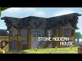 Stone modern house  timelapse build 