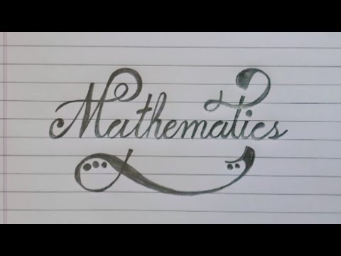 How to write "Mathematics" in Stylish Handwriting step by step with 8B