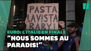 Apre?s la qualification de l’Italie en finale de l'Euro, l’explosion de joie des supporters