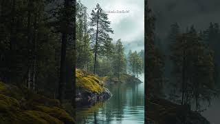 🎶 The quiet lake cradles the forest light. Music flows softly like a hidden stream.#ythemusicstudio