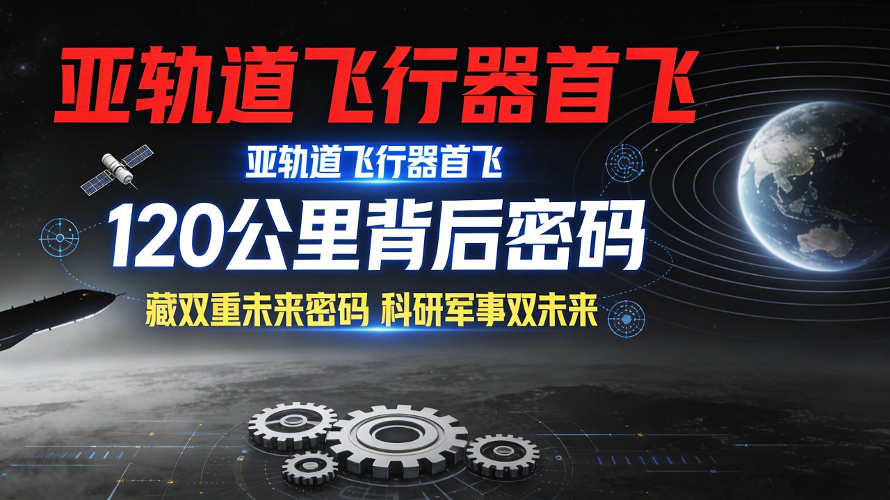 中国亚轨道飞行器惊天首飞！120公里高空背后，藏着科研军事双重未来密码