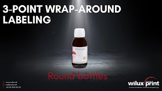 3-Point Wrap-Around Labeling of Round Bottles | WILUX PRINT Labeling Machines