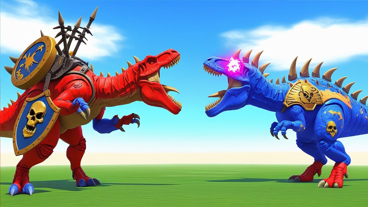 All SuperHero Dinosaurs vs Spiderman TRex Epic Battle in Jurassic World Dinosaur Pro 9 Ultimate Team