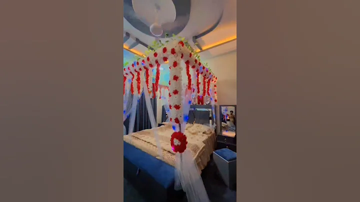 Best Wedding Bedroom Decor with Artificial Flowers |#youtubeshorts #shorts #trending #viral