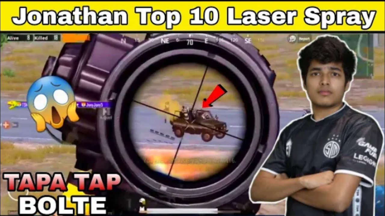 Jonathan Top 10 Best Car Spray || Laser Red Dot + M416 6x Spray ...