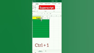 Format text as a superscript | Excel shortcut