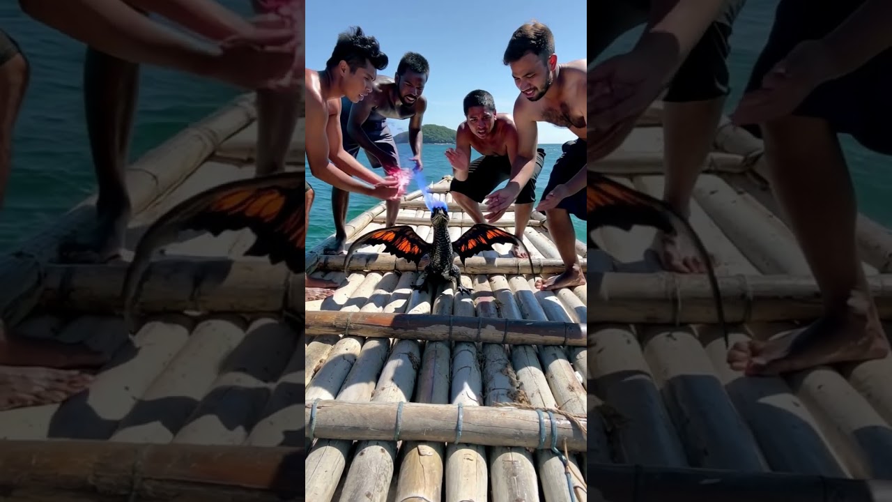 PROOF OF DRAGONS! Volcanic Hatchling Breathing Blue Fire