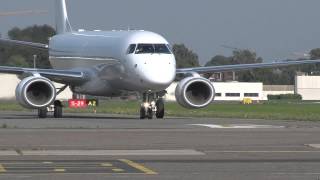 Embraer Lineage 1000. Landing And Taxi-In.