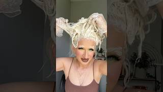 BLEACHING HAIR WITH 2 BLEACHES #bleachinggonewrong #bleachingfail #bleaching #hair #hairstyle #diy