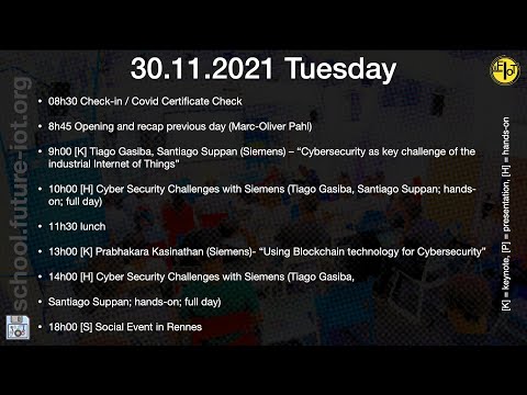 The 4th edition of Future-IoT.org day 2, Tuesday Nov 30, 2021 – join!