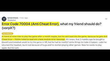 How To Fix Star Citizen Error Code 70004?