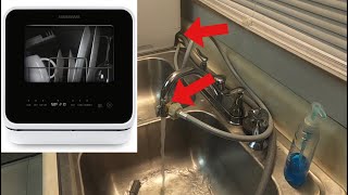 FAUCET HOOKUP (Install and Demonstration)  FARBERWARE COMPLETE PORTABLE COUNTERTOP DISHWASHER