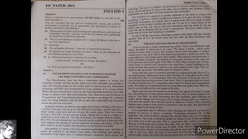 ISC 2011 English Language Solved Question Paper