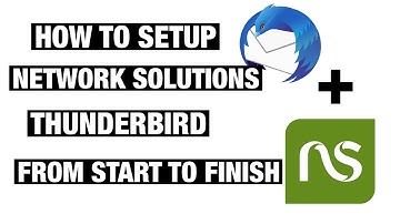 Network Solutions Email Setup Email Client Setup IMAP | Thunderbird | Settings That Work 2022