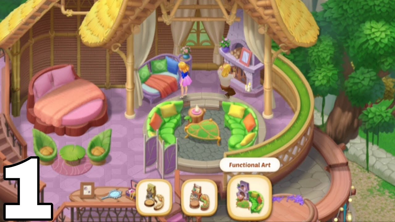 Matchington Mansion Gameplay Part 1 | Home Design Begins! | Puzzle + Decor Adventure