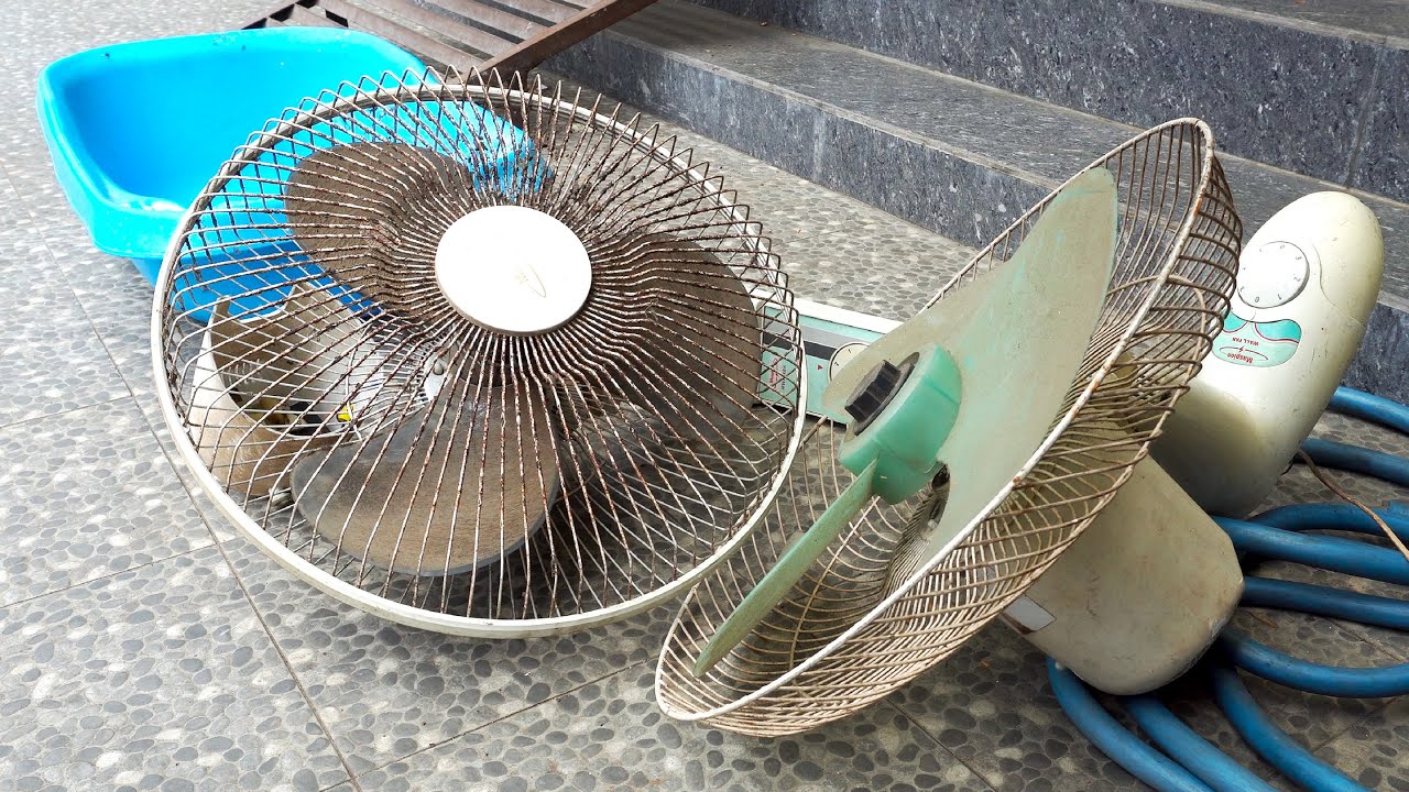 Mencuci, Membersihkan Dua Kipas Angin Dinding Yang Rusak YouTube