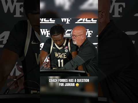 Coach is asking the hard hitters 😆#wakeforest #accbasketball #basketball #sports #cbb