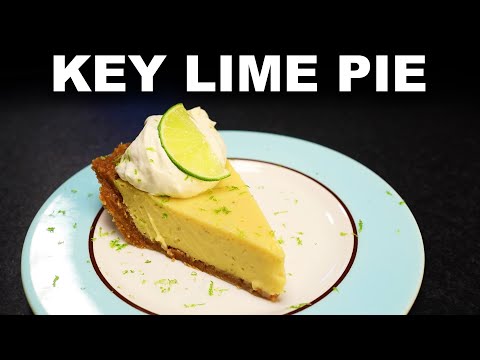 Key lime pie with graham cracker crust