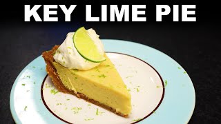 Key lime pie with graham cracker crust