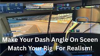 Fix Iracing screen angle to match rig for realism!￼
