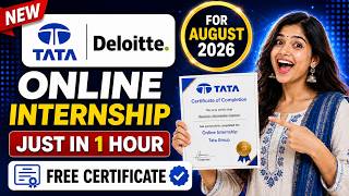 🔴Deloitte & Tata Online Internship Announced 🔥| Just in 1 Hour
