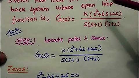 Root locus problem with complex zeros in Tamil