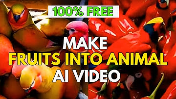 Krea Ai - 100% FREE to Make Fruits Turning into Animal Ai Video