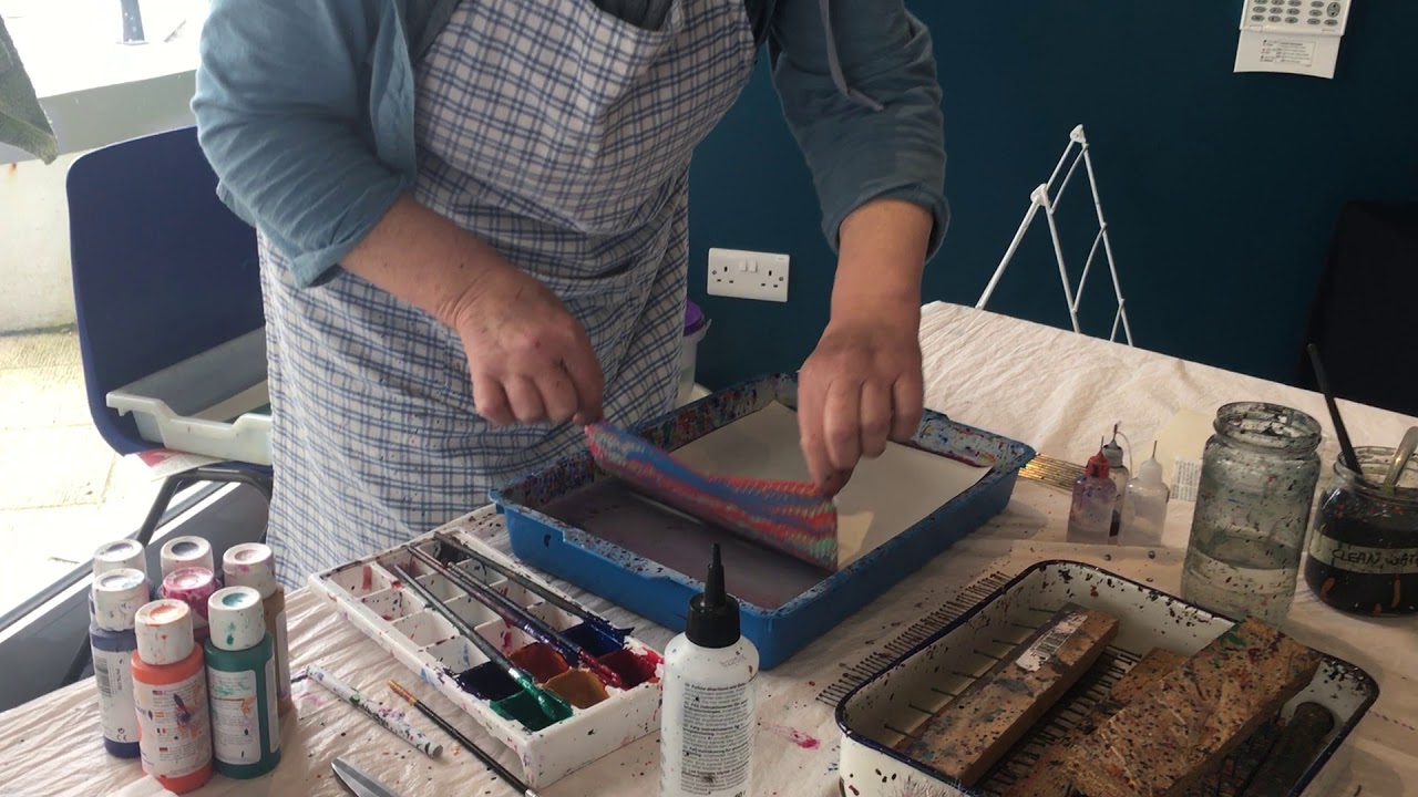 Marbling demonstration - YouTube