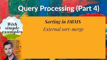 [DB54] Sorting in DBMS, External sort merge