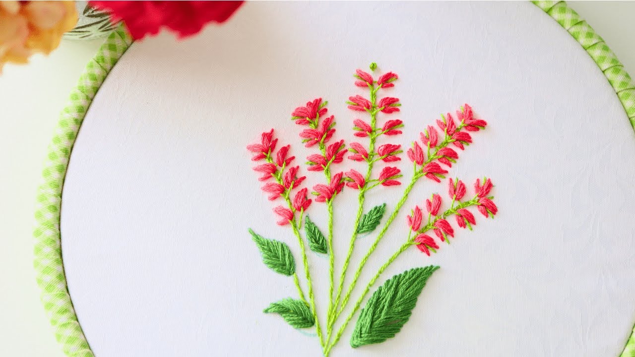 KIRMIZI MİNİ PİTİ ÇİÇEKLER - EL NAKIŞI / RED FLOWERS - HAND EMBROIDERY