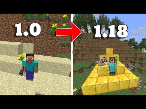שחקתי בכל הגרסאות של מייקראפט! | 1.0- 1.18