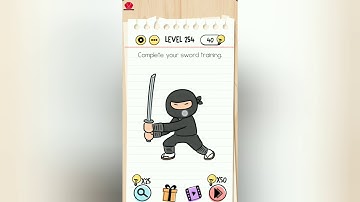 Brain Test Level 254 complete your sword training