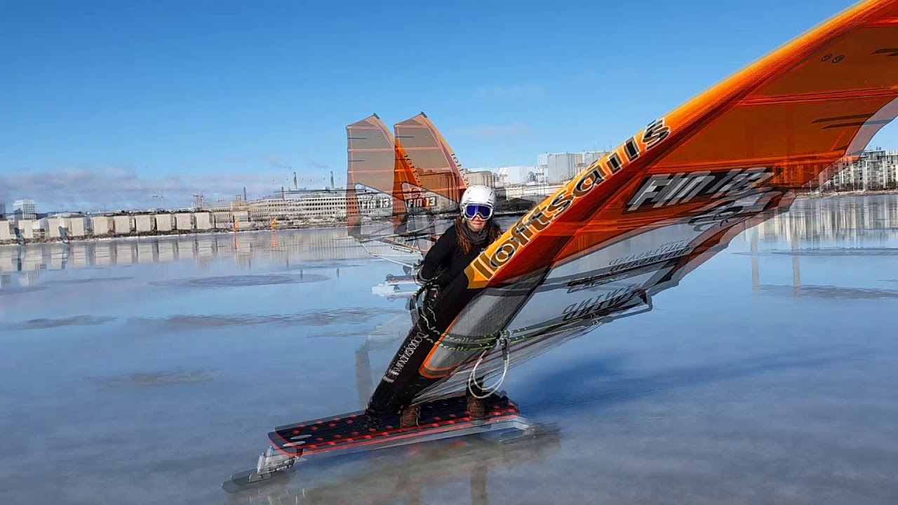 Ice windsurfing