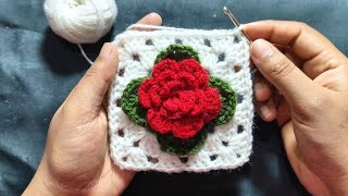 Woww!!!! super easy crochet flower keychain for beginner friendly @Knittinglov #diy#crochet #craft