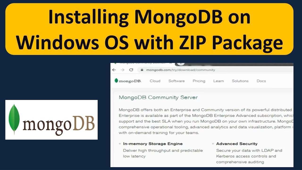download mongodb which file open