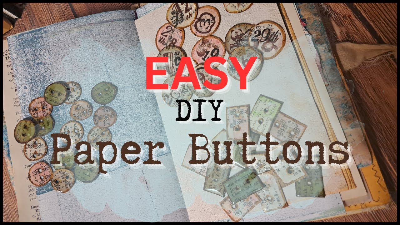 Простые бумажные пуговицы своими руками #сделайсам #украшения #шармы #junkjournal