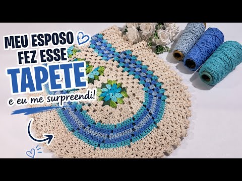 MY HUSBAND MADE THIS RUG and I was blown away #crochet #satisfying